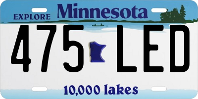 MN license plate 475LED