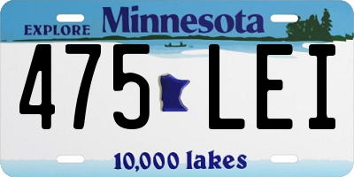 MN license plate 475LEI