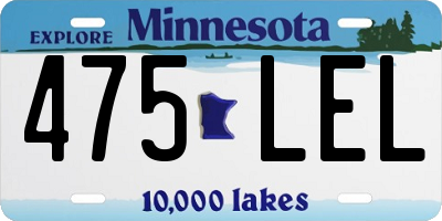 MN license plate 475LEL