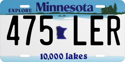 MN license plate 475LER