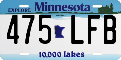 MN license plate 475LFB