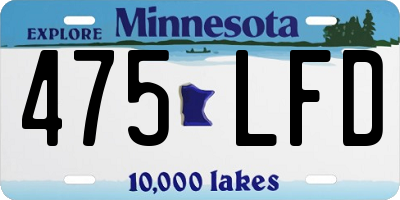 MN license plate 475LFD