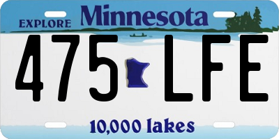 MN license plate 475LFE