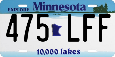 MN license plate 475LFF