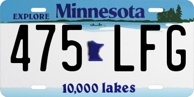 MN license plate 475LFG