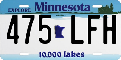 MN license plate 475LFH