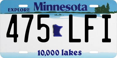 MN license plate 475LFI