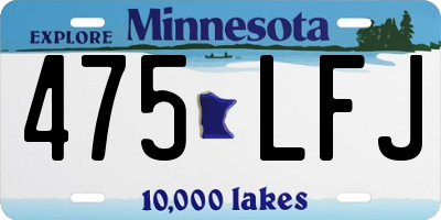 MN license plate 475LFJ
