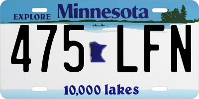 MN license plate 475LFN