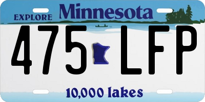 MN license plate 475LFP