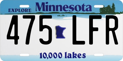 MN license plate 475LFR