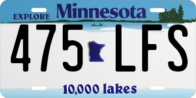 MN license plate 475LFS