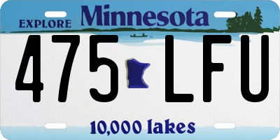 MN license plate 475LFU
