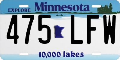 MN license plate 475LFW