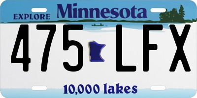 MN license plate 475LFX