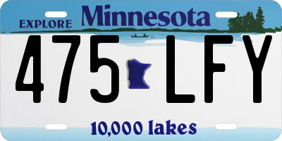 MN license plate 475LFY