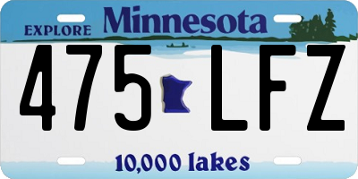 MN license plate 475LFZ