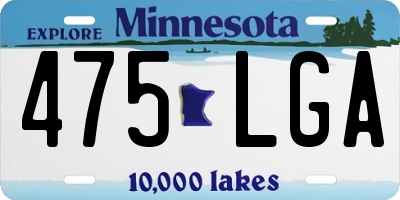 MN license plate 475LGA