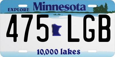 MN license plate 475LGB