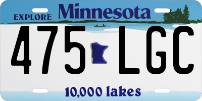 MN license plate 475LGC