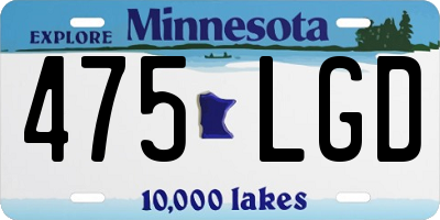 MN license plate 475LGD