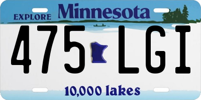 MN license plate 475LGI