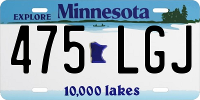 MN license plate 475LGJ