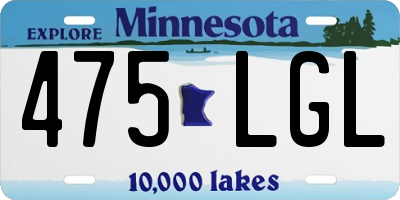 MN license plate 475LGL