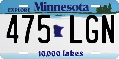 MN license plate 475LGN