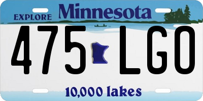 MN license plate 475LGO