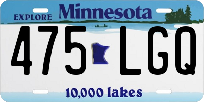 MN license plate 475LGQ