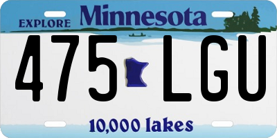 MN license plate 475LGU