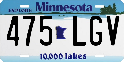 MN license plate 475LGV