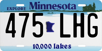 MN license plate 475LHG