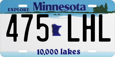 MN license plate 475LHL