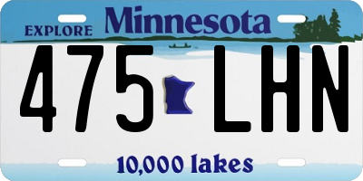 MN license plate 475LHN