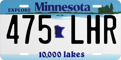 MN license plate 475LHR
