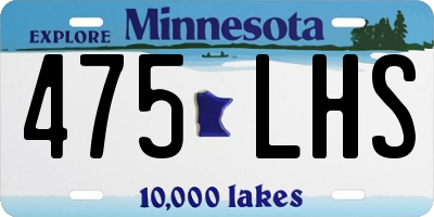 MN license plate 475LHS