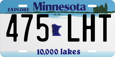 MN license plate 475LHT