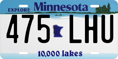 MN license plate 475LHU