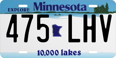 MN license plate 475LHV