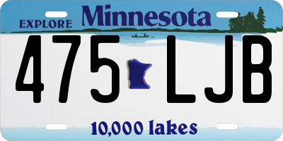 MN license plate 475LJB