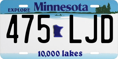 MN license plate 475LJD