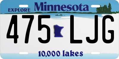 MN license plate 475LJG