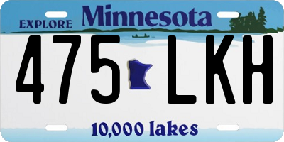 MN license plate 475LKH