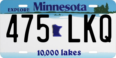 MN license plate 475LKQ