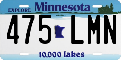 MN license plate 475LMN