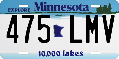 MN license plate 475LMV