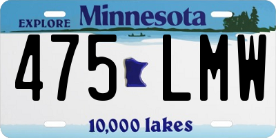 MN license plate 475LMW
