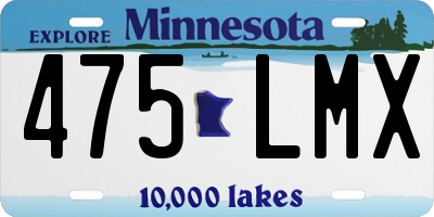 MN license plate 475LMX